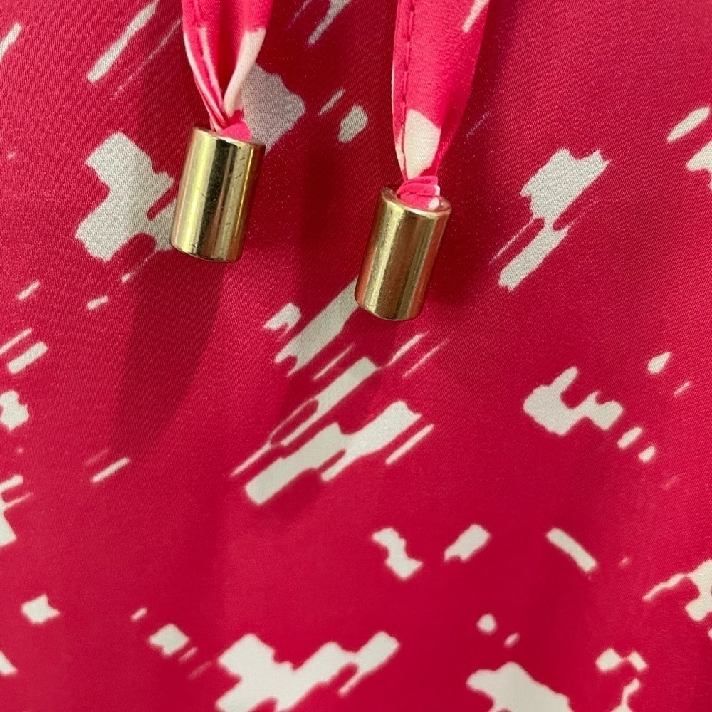 NWT Jaclyn Smith blouse shirt pink & white womens medium - Picture 4 of 6
